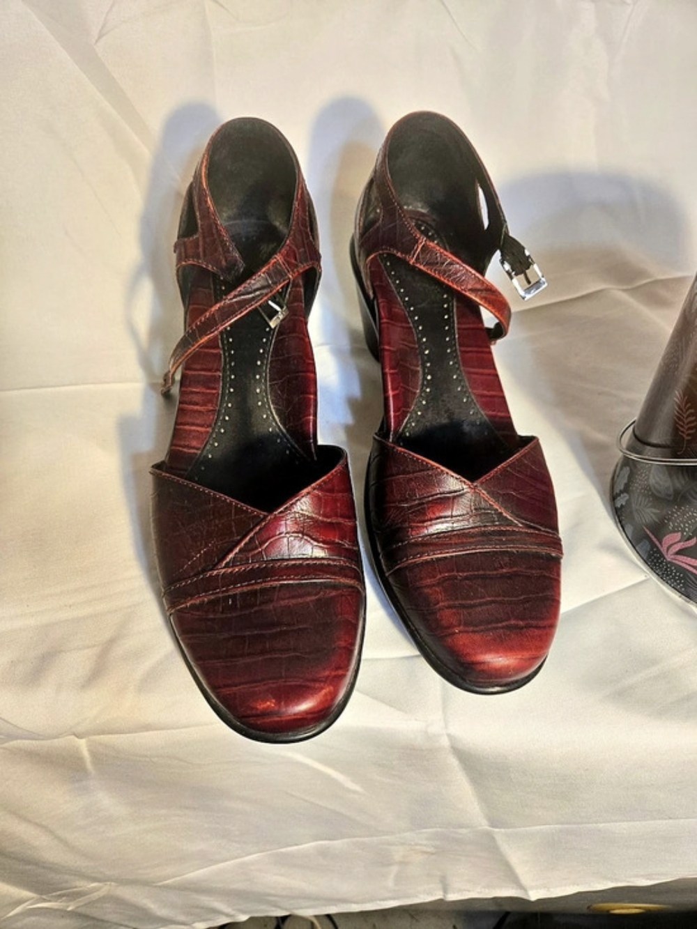 Dansko Burgundy Strappy Heels